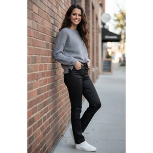 James Twiggy Jeans Womens 28 Black Denim Cotton Stretch Mid Rise Skinny Leg